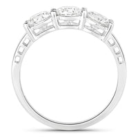 Diana M Jewels Women's Round Lab-Grown Diamond Fashion Ring (1.50 Ct) - Petite in 14k white gold - women's jewelry - detail view