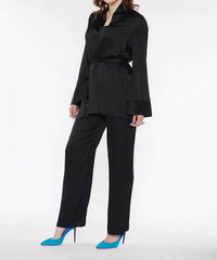 Circular Path - Open Front With Detachable Waist Tie Kimono