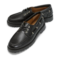 Vagabond Shoemakers Women's Joslyn Classic Boat Shoes in black - women's flats - detail view