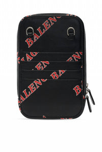 Balenciaga - Men's Calfskin Leather Sport Print Phone Holder Bag
