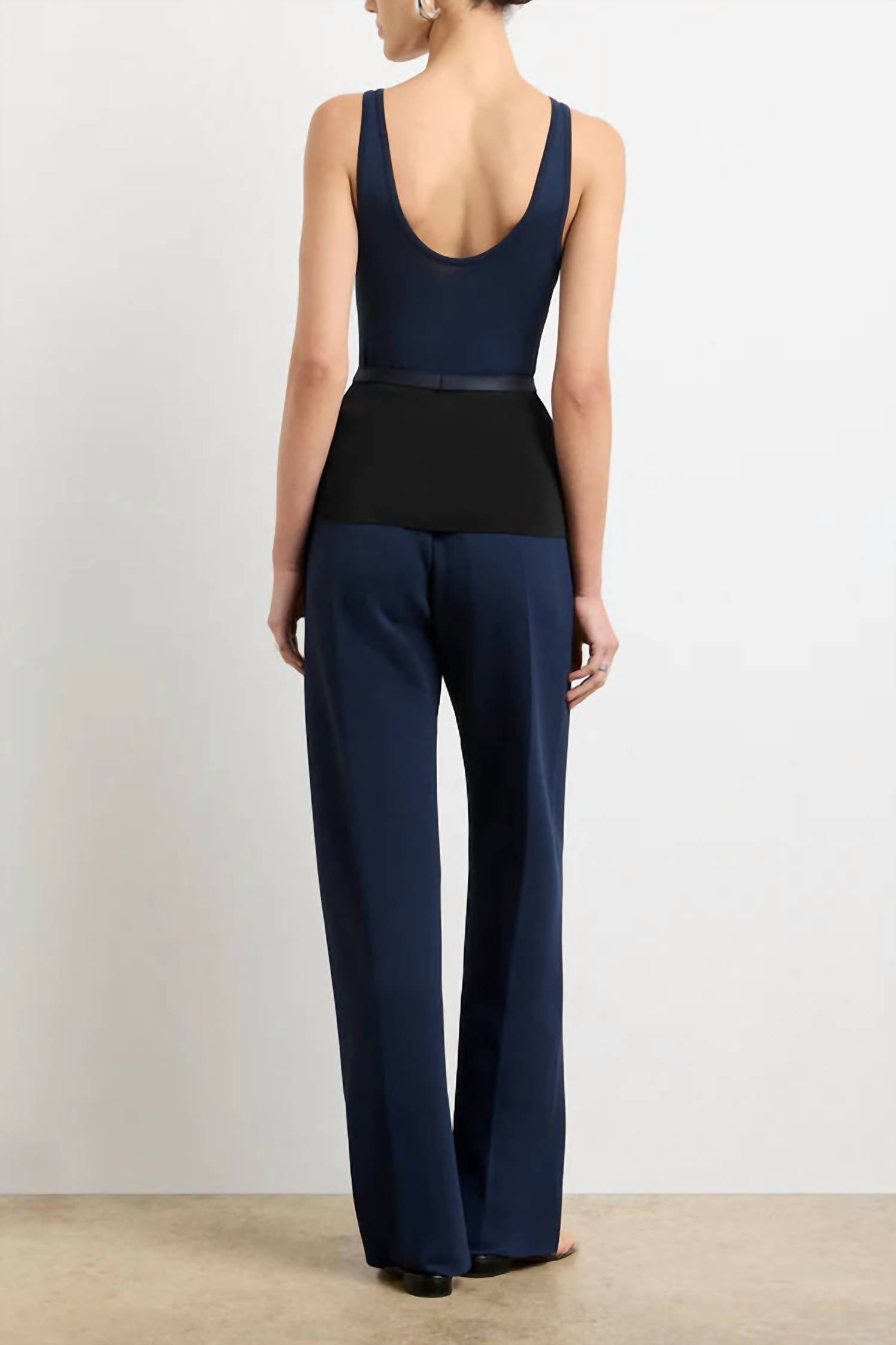 Brandon Maxwell - Julia Scoop Neck Knit Tank Turnlock Belt