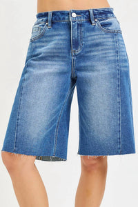 Risen - Slouchy Seamed Bermuda Shorts