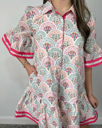 She + Sky - Bell Printed Mini Dress