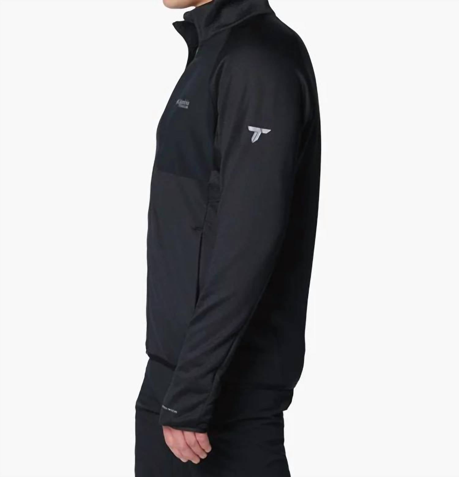 Columbia Men's Triple Canyon Grid Fleece II Full Zip Jacket in black - men's sweater - alternate view
