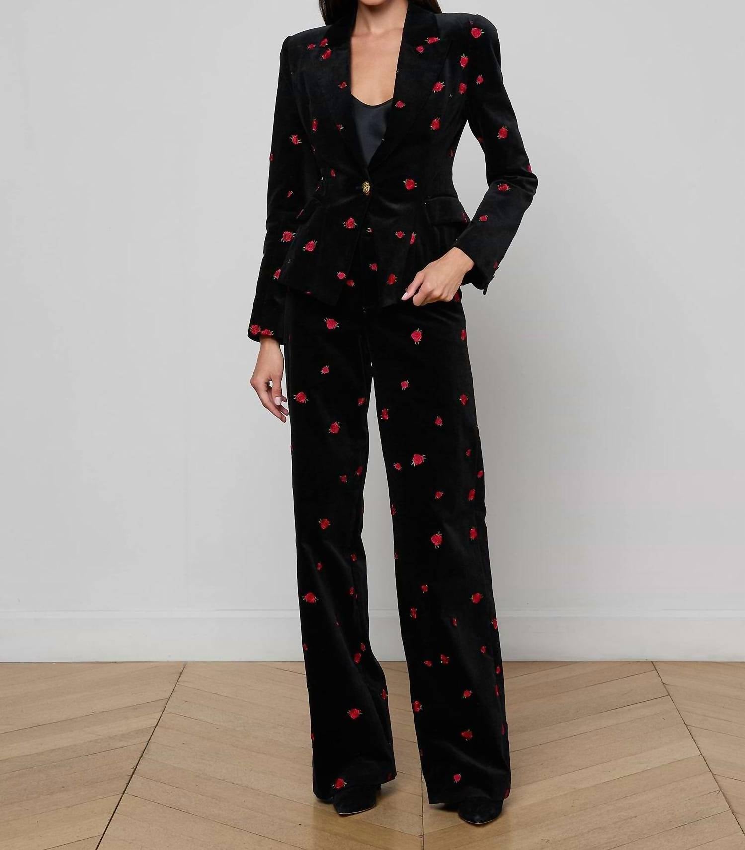 L'Agence - Kaisley Velvet Blazer