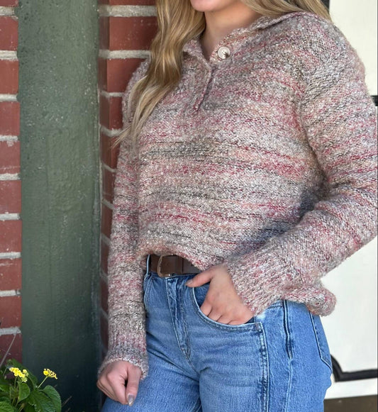 Hem & Thread - Marled Cozy Button Sweater