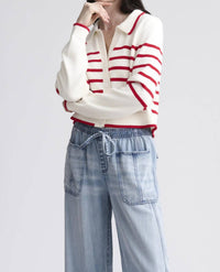 Splendid - Nicolette Stripe Polo Cardigan