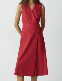 Theory - Sleeveless A-line Wrap Dress