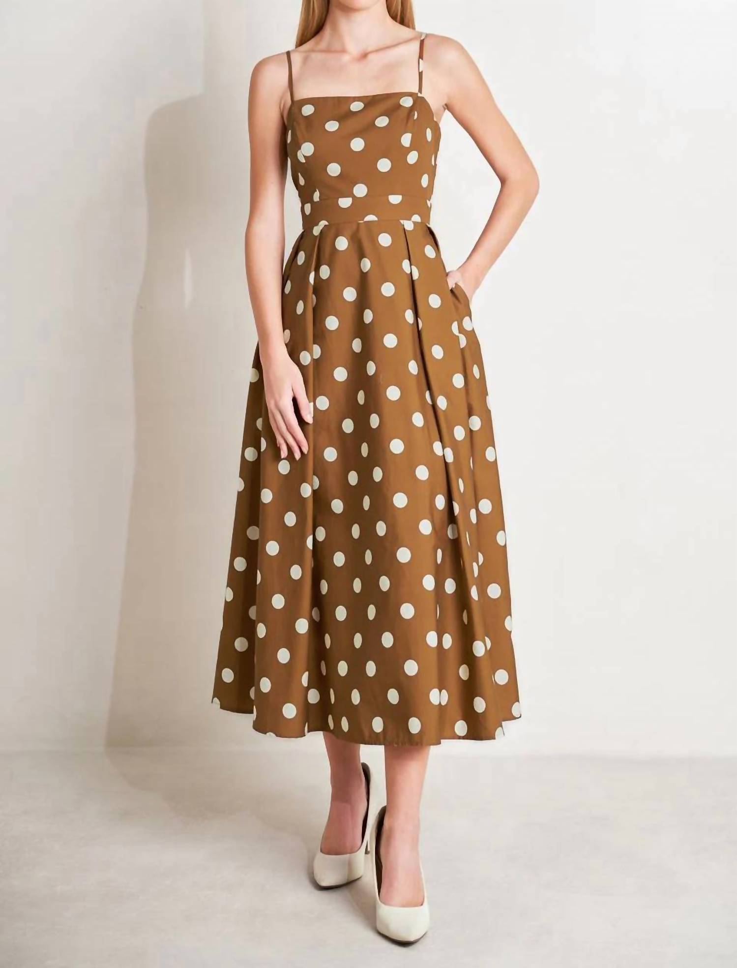 Flying Tomato - Polka Dot Midi Dress