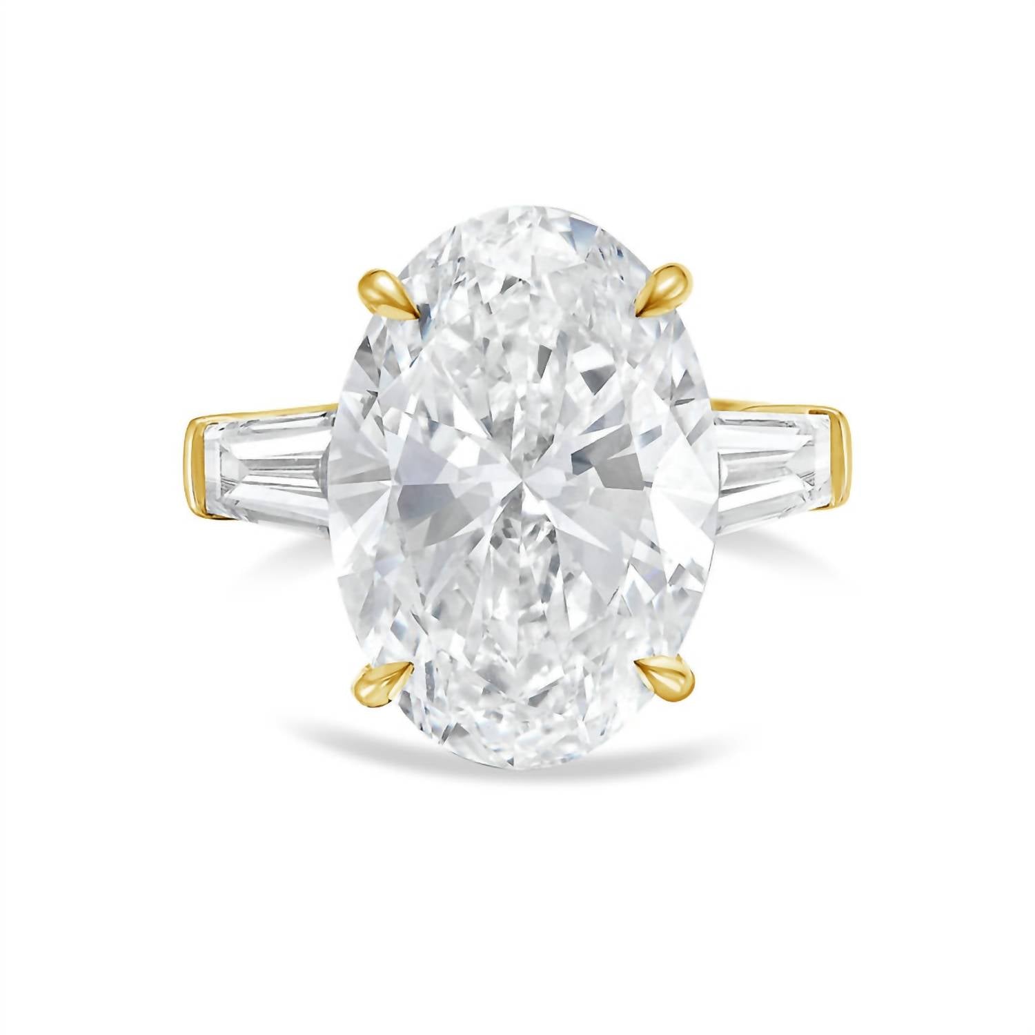 Diana M Jewels - Women's Oval & Baguette Lab-Grown Diamond Jewelry Ring (12.00 Ct) - Luxe