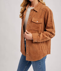 Bluivy - Corduroy Button Down Shacket