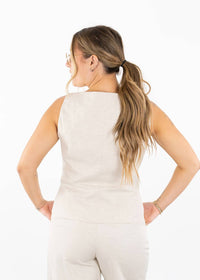 Lucy Paris - Taylor Button Front Vest Top