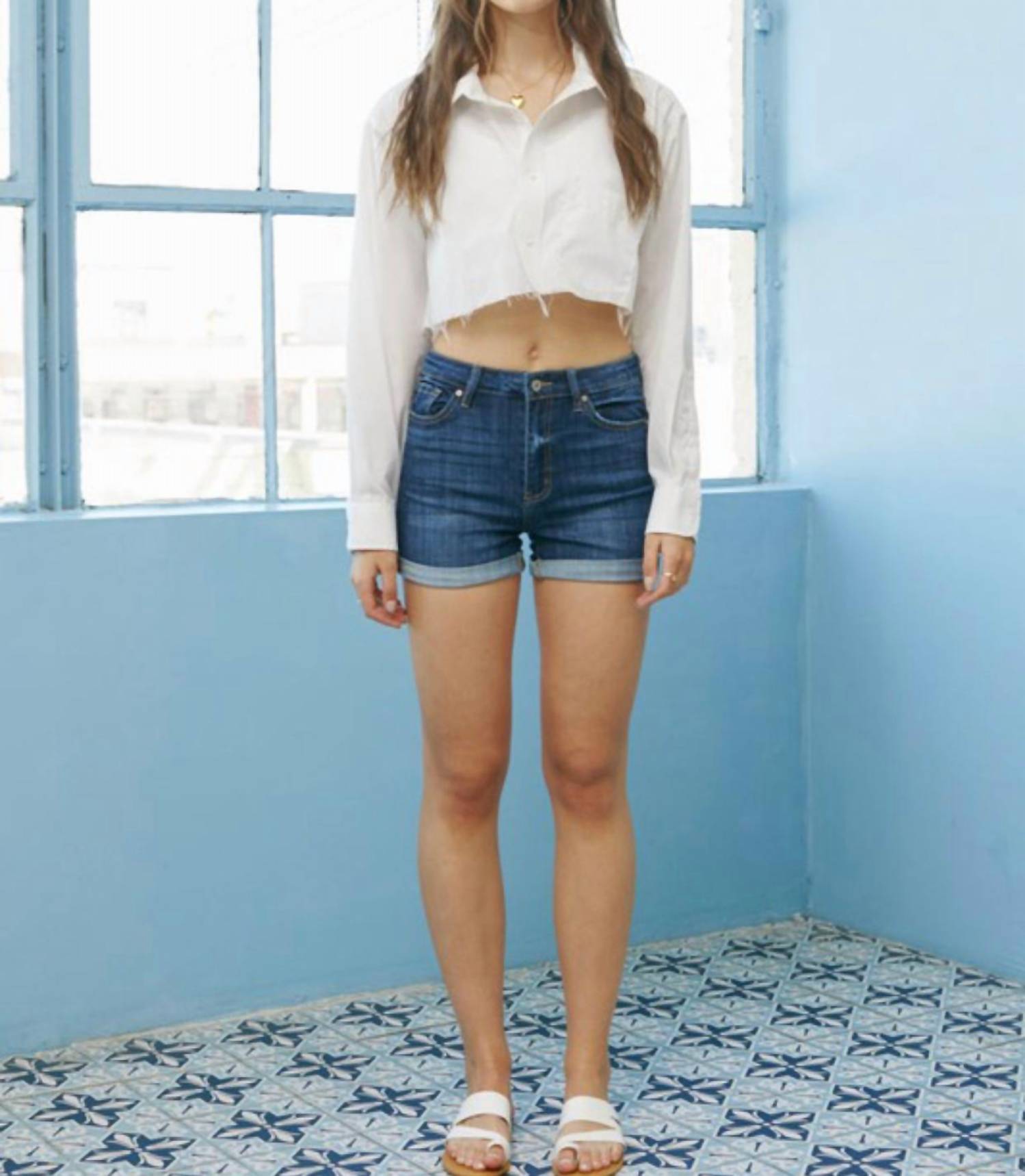 Kancan - Cuffed Jean Shorts