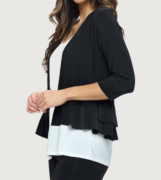 Last Tango - crop jacket with ruffle bottom