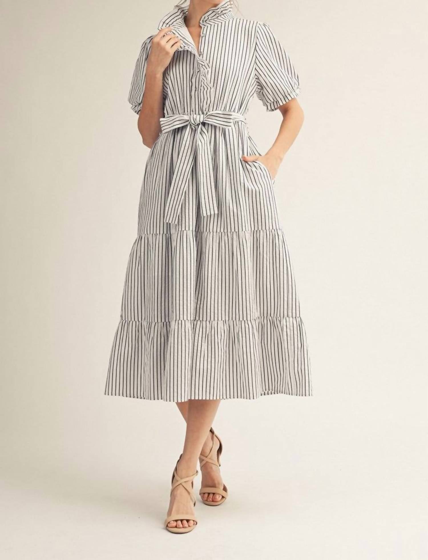 Jodifl - Hallie Striped Midi Dress