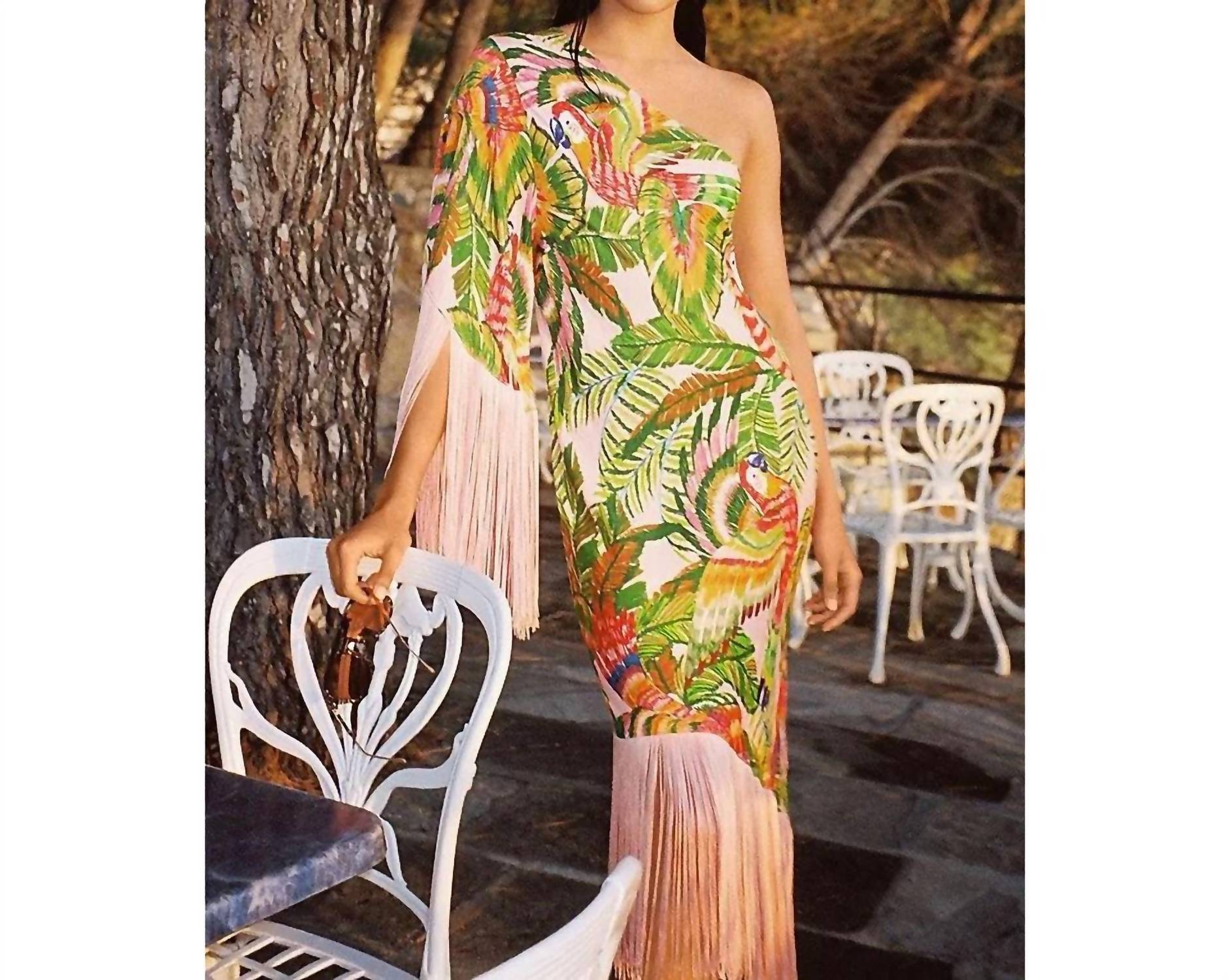 Farm Rio - One Shoulder Tropical Midi Dress