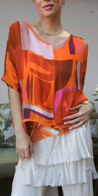 Gigi Moda - Carmelina Graphic Silk Kaftan