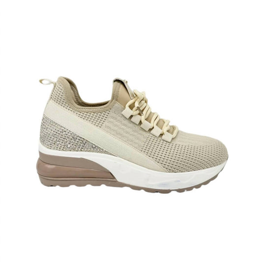 Renato Garini - Women's Heel Sneakers With Stretch Laces