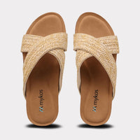 Mykos Women's Leyla Crossband Sandal in brown - women's sandal - view 8