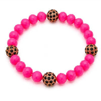 Sparkly South Wholesale - Women's Crystal Leopard Accent Stretch Bracelet