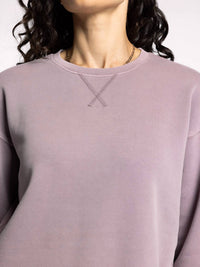 Thread & Supply Serenity Fleece Crew Neck Sweatshirt in dusty lavender - women's top - view 4