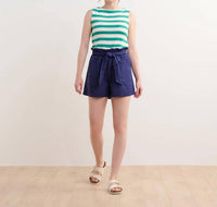 Hatley Everyday Tank Top in sea green stripes - women's tank top - alternate view