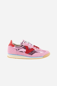 Victoria - Women's Saturno Metallic Nylon And Suede Sneakers