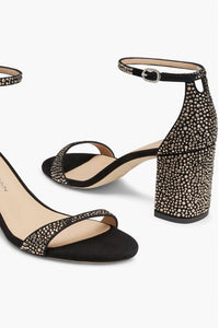 STUART WEITZMAN Women's Nudist Shine Block Sandals in black - women's sandal - alternate view