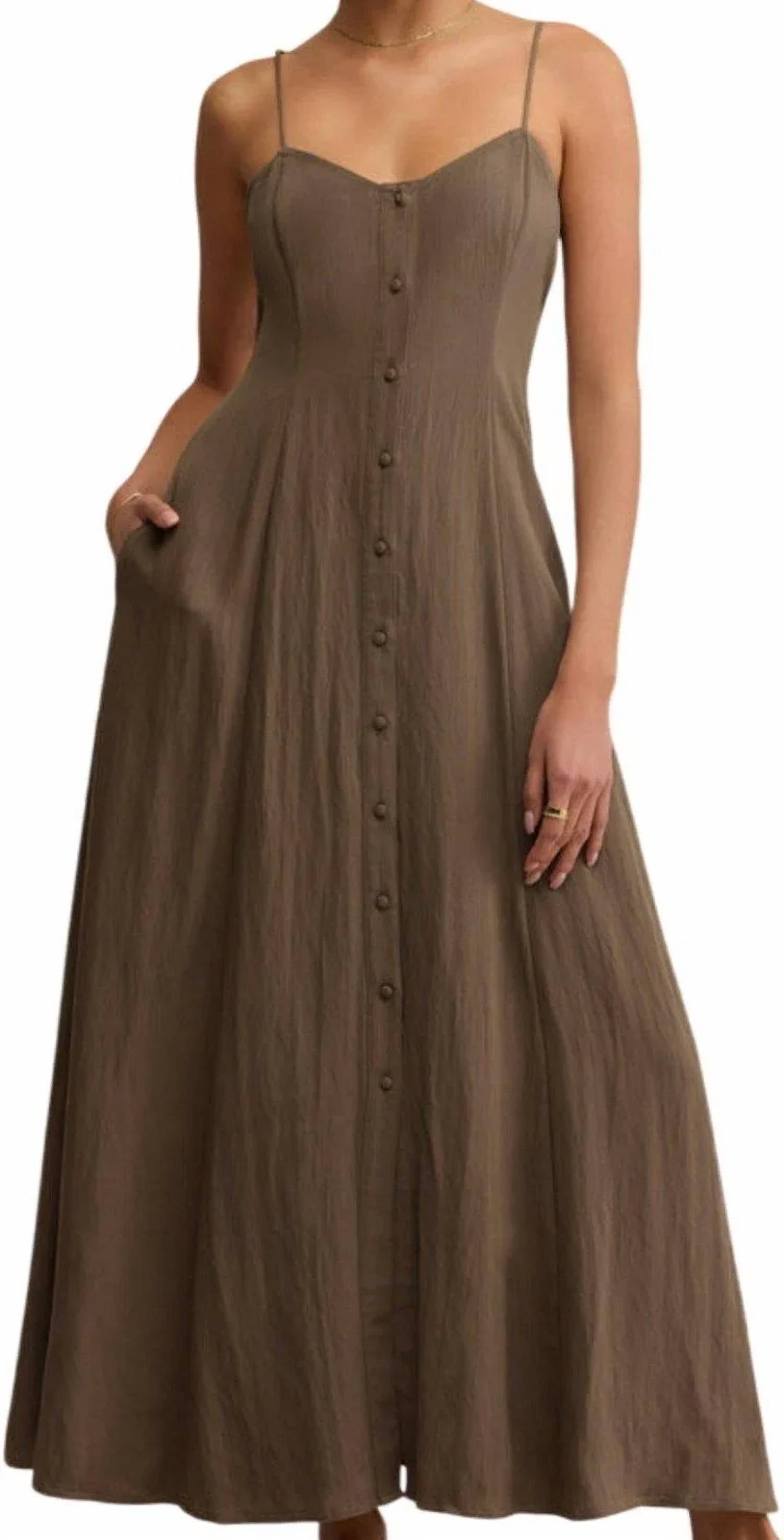 Z Supply - Angel Eyes Airy Sweetheart Midi Dress