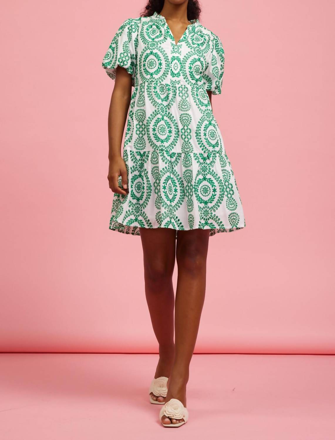 Skies Are Blue - Nova Embroidered Mini Dress