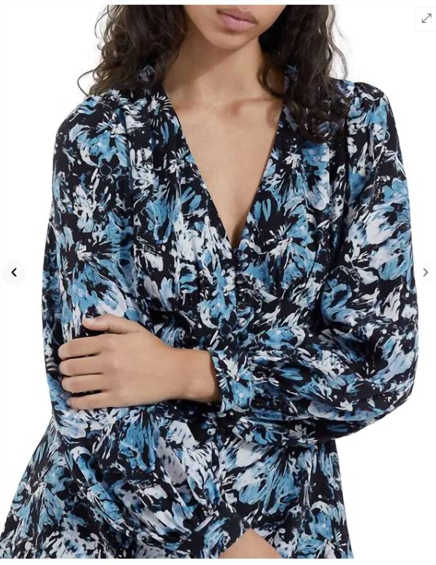 THE KOOPLES Silk Firework Dress in blue21 - women's dress - alternate view