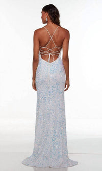 Alyce Paris - Spaghetti Strap Sequin Evening Gown