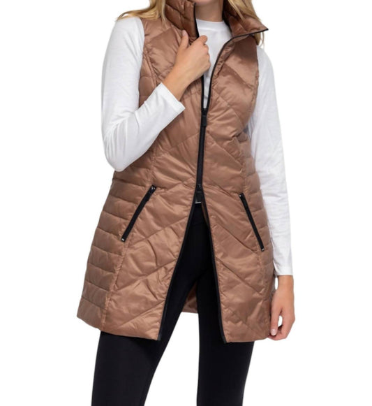 Anorak - Chevron Quilted Long Vest