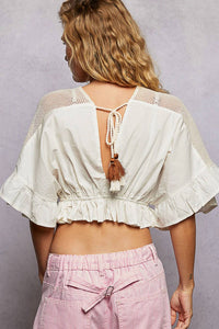 Pol - Kai Embroidered Gauze Cotton Top