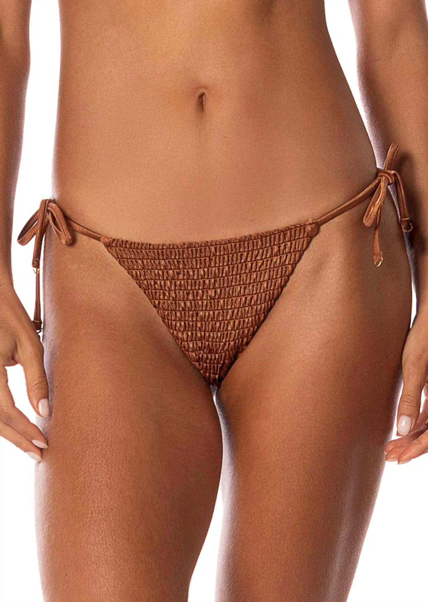 MAAJI Sunflash Bikini Bottom in golden sand - women's swimwear - alternate view