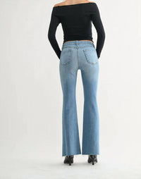 Just Black Denim - Mid Rise Straight Bootcut Jean