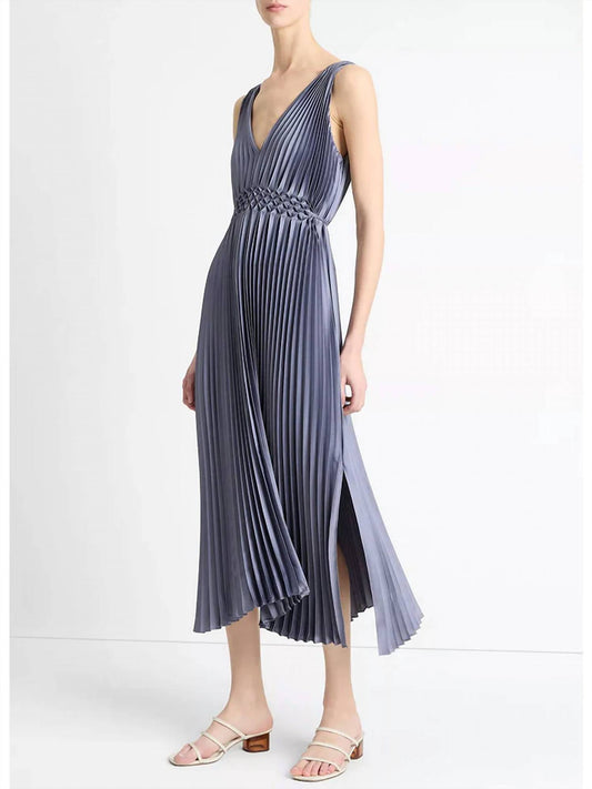 Vince - Hand Smocked Pleated Sleeveless Dress