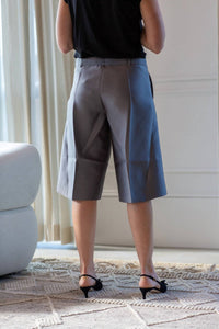 The Garment Ambra Mid Rise Shorts in smoke - women's shorts - alternate view