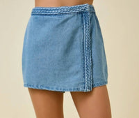 Day + Moon - Parker Asymmetrical Wrap Denim Skort