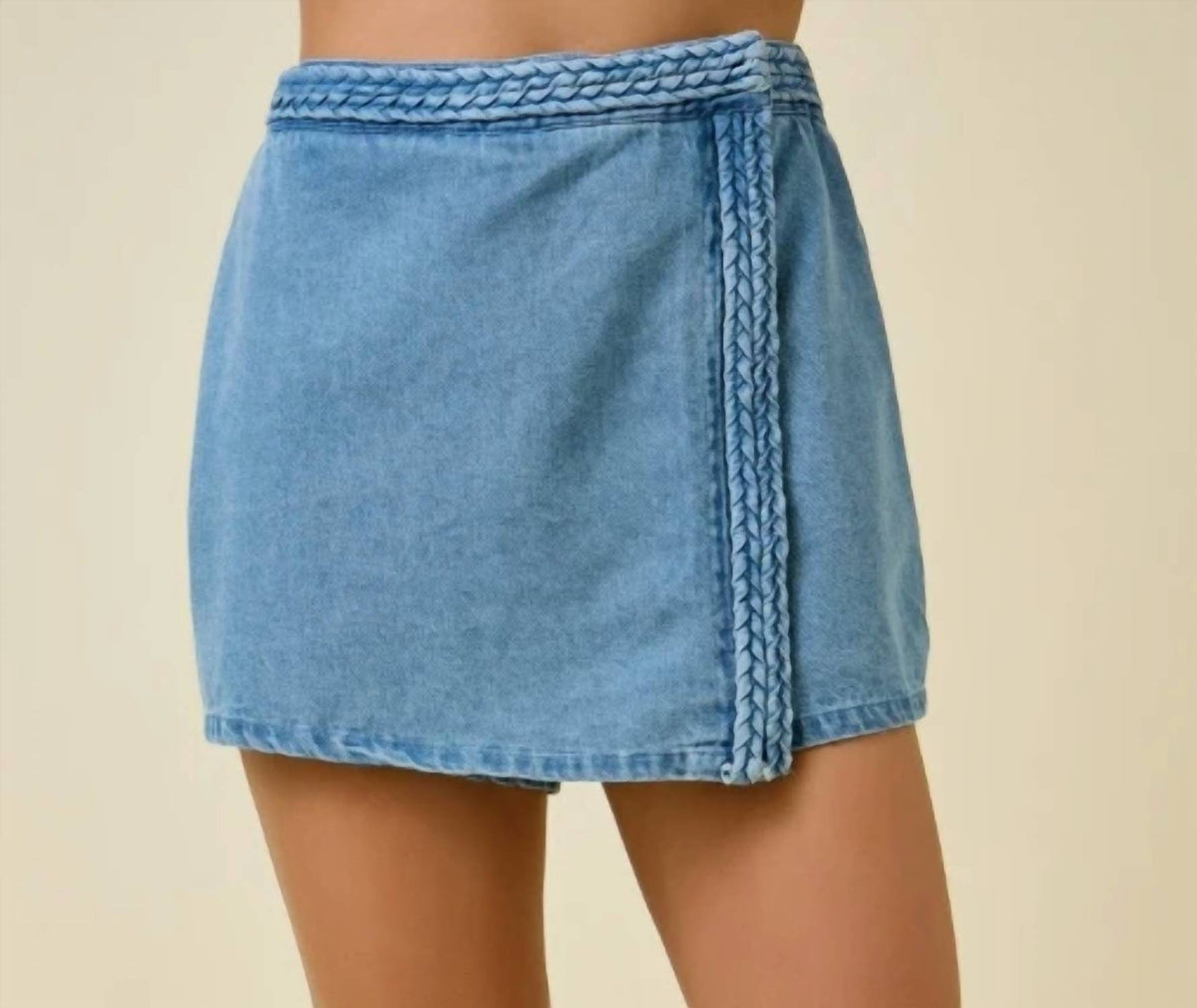 Day + Moon - Parker Asymmetrical Wrap Denim Skort