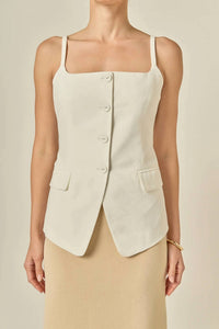 English Factory - Linen Sleeveless Vest