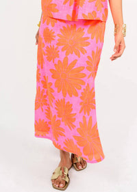 Ivy Jane Women's Daisy Skirt in mango - women's skirt - detail view