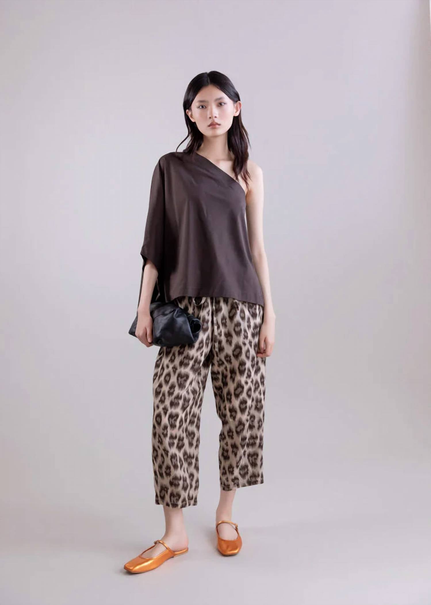 Psophia - Savanna Shadow Slouchy Pants With Pleats