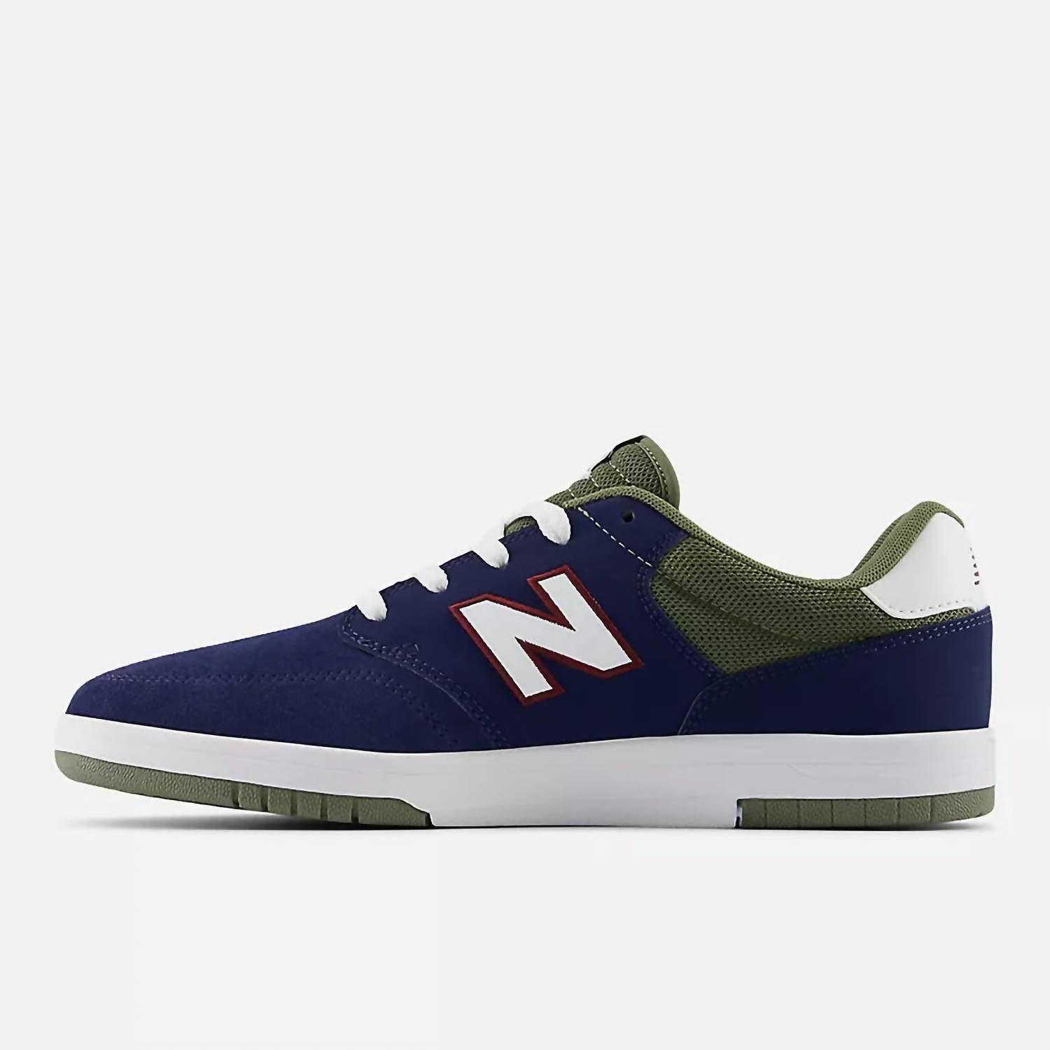 New Balance Men's Numeric 425 Shoes in navy with white - men's sneaker - detail view