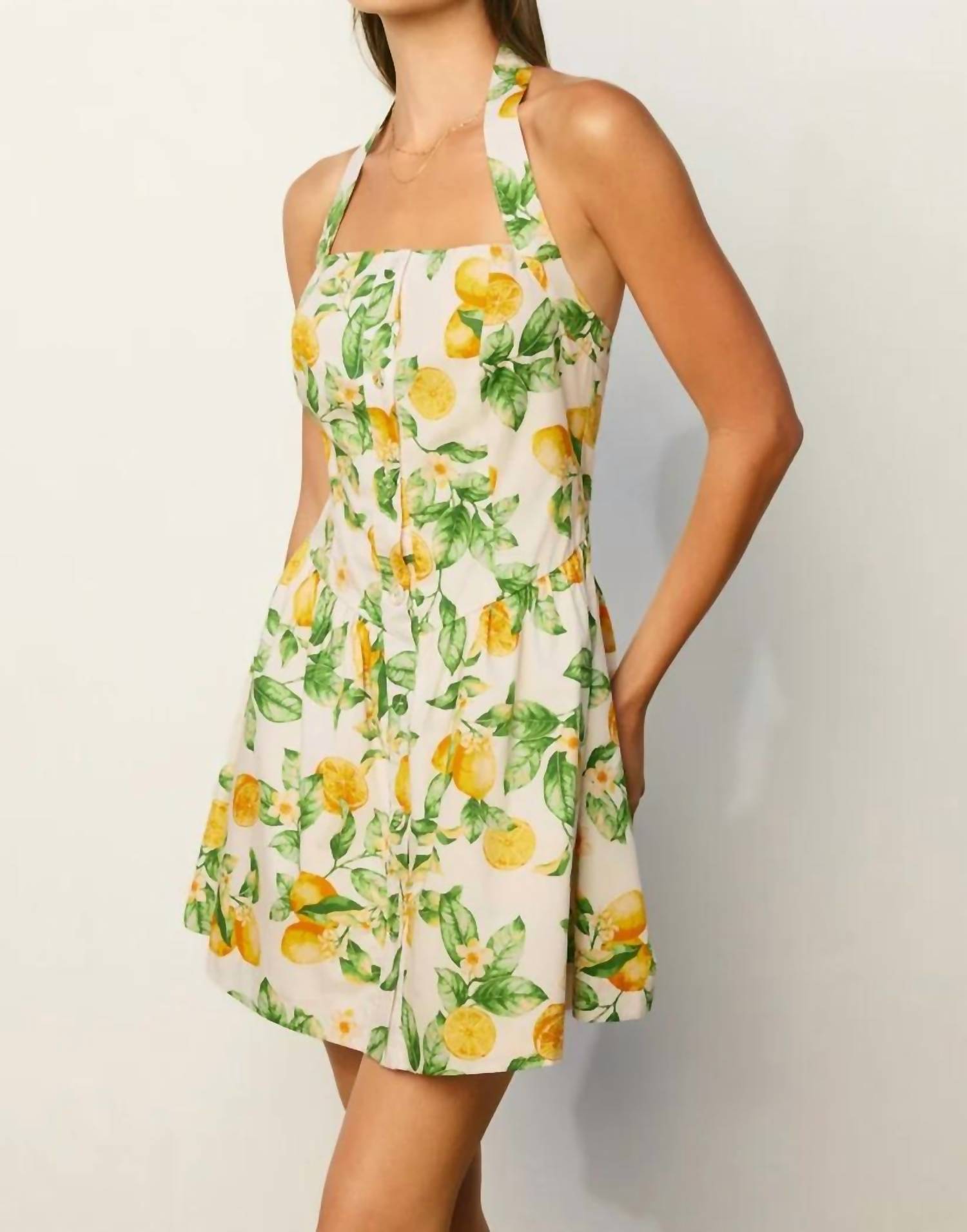 Dress Forum - Fit And Flare Halter Mini Dress