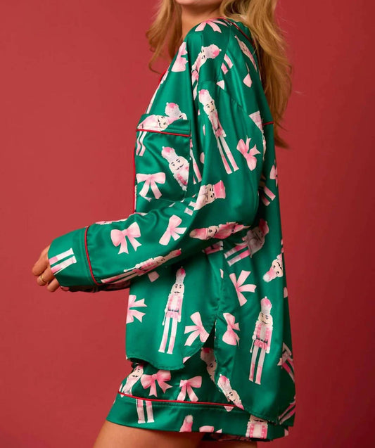 Peach Love - Satin Nutcracker Pajama Set