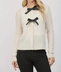 Fate - Bow Trimmed Cardigan