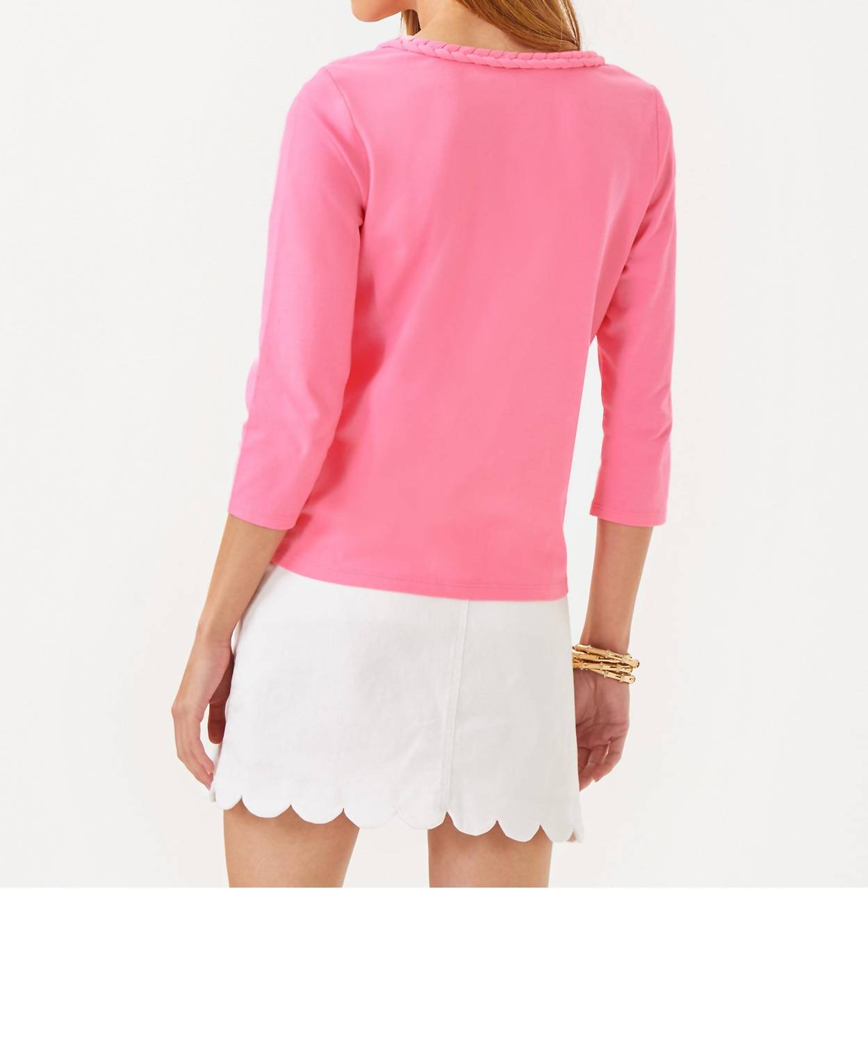 Lilly Pulitzer Paulson Knit Top in rousseau pink - women's blouse - alternate view