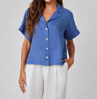 Bella Dahl - Short Sleeve Flowy Button Down Shirt