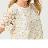 Lilly Pulitzer Louise Top in resort white fresh as a daisy lace - women's t-shirt - view 7